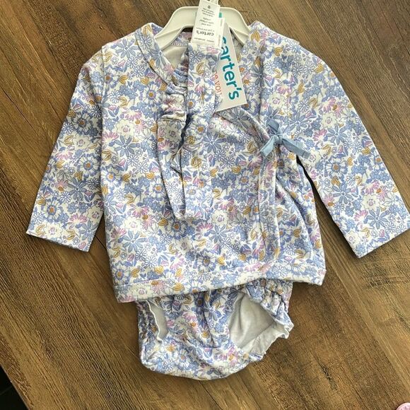 Carter’s NWT Purple Floral Outfit Set 3 months - Picture 1 of 3